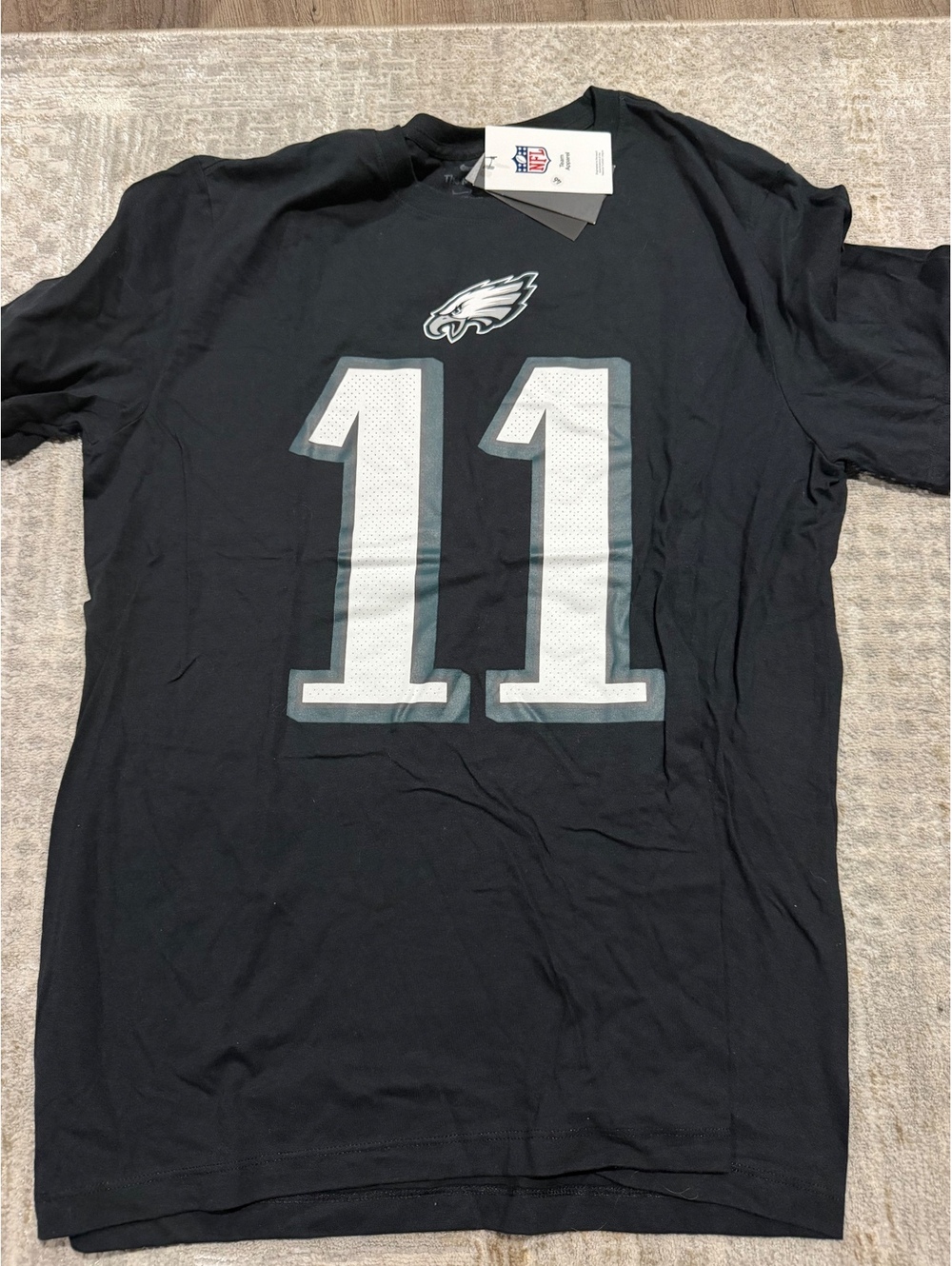 Nike Philadelphia Eagles #11 Brown Black T-Shirt Large